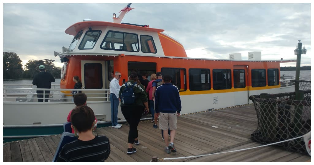 Boat transportation to Magic Kingdom from Disney Fort Wilderness